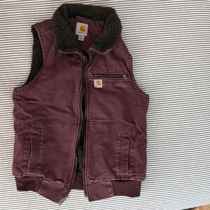 Carhartt Maroon Sherpa-Lined Vest